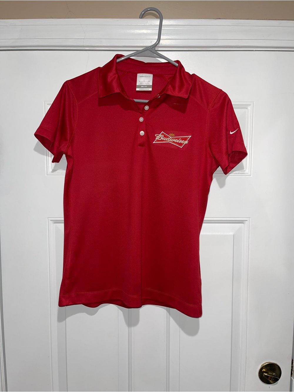 Budweiser Nike Red golf polo